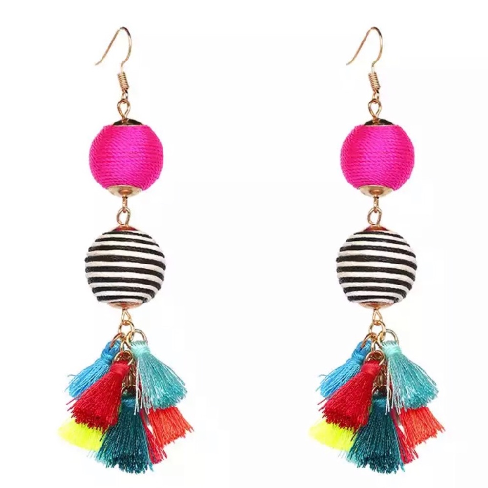 Threaded ball earring